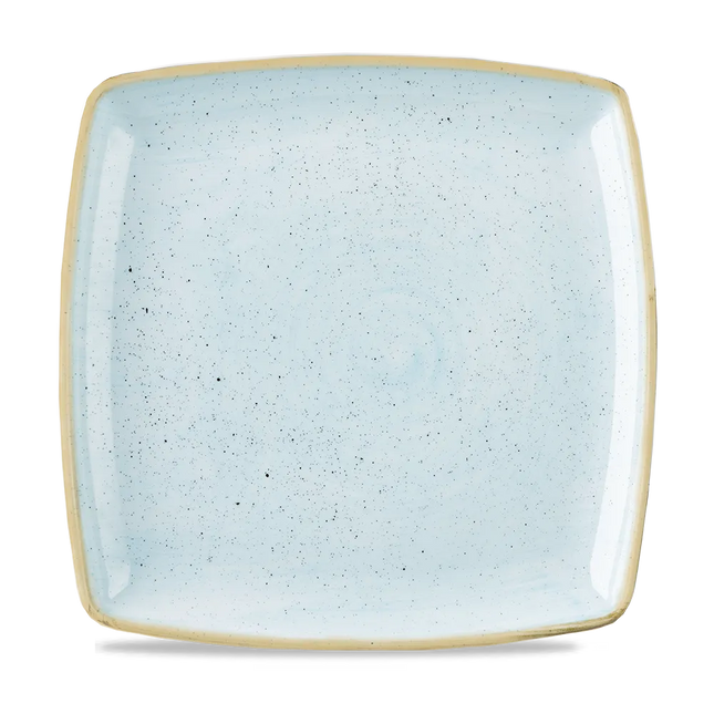 Churchill Stonecast Duck Egg diep vierkant bord 26 cm – zachtblauw gemarmerd porseleinen bord voor restaurants