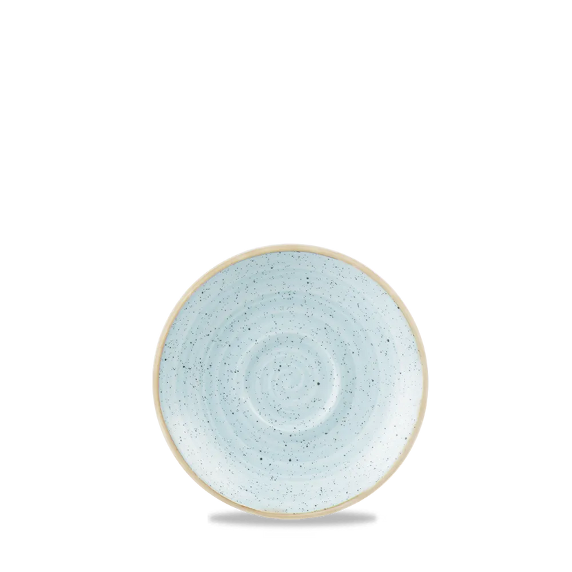 Churchill Stonecast Duck Egg espressoschotel 11 cm – zachtblauw porseleinen schoteltje voor café en bar