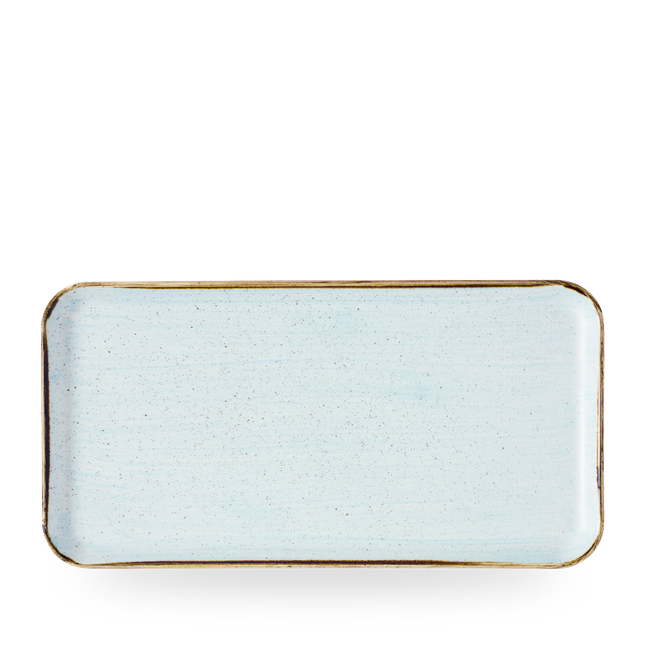 Churchill Stonecast Duck Egg Blue rechthoekig bord 35 x 18 cm