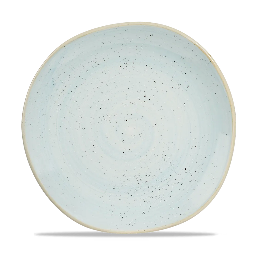 Churchill Stonecast Duck Egg rond bord met rand Ø 26,4 cm – zachtblauw porseleinen bord voor restaurants