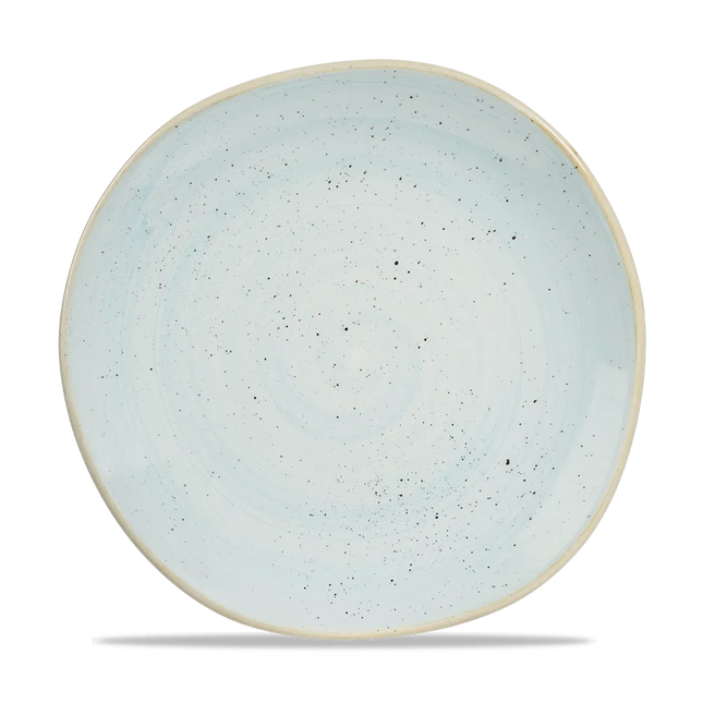Churchill Stonecast Duck Egg rond bord met rand Ø 26,4 cm – zachtblauw porseleinen bord voor restaurants