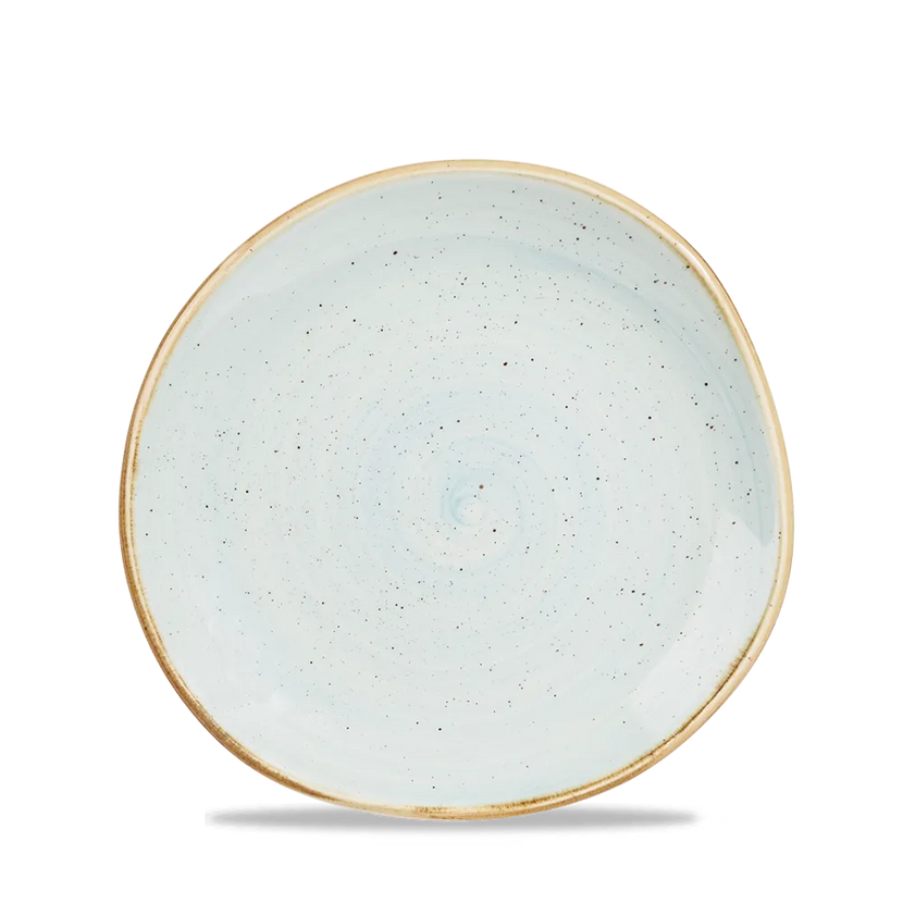 Churchill Stonecast Duck Egg rond bord met rand Ø 18,6 cm – klein zachtblauw porseleinen bordje voor horeca