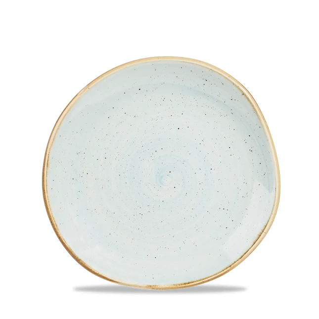 Churchill Stonecast Duck Egg rond bord met rand Ø 18,6 cm – klein zachtblauw porseleinen bordje voor horeca