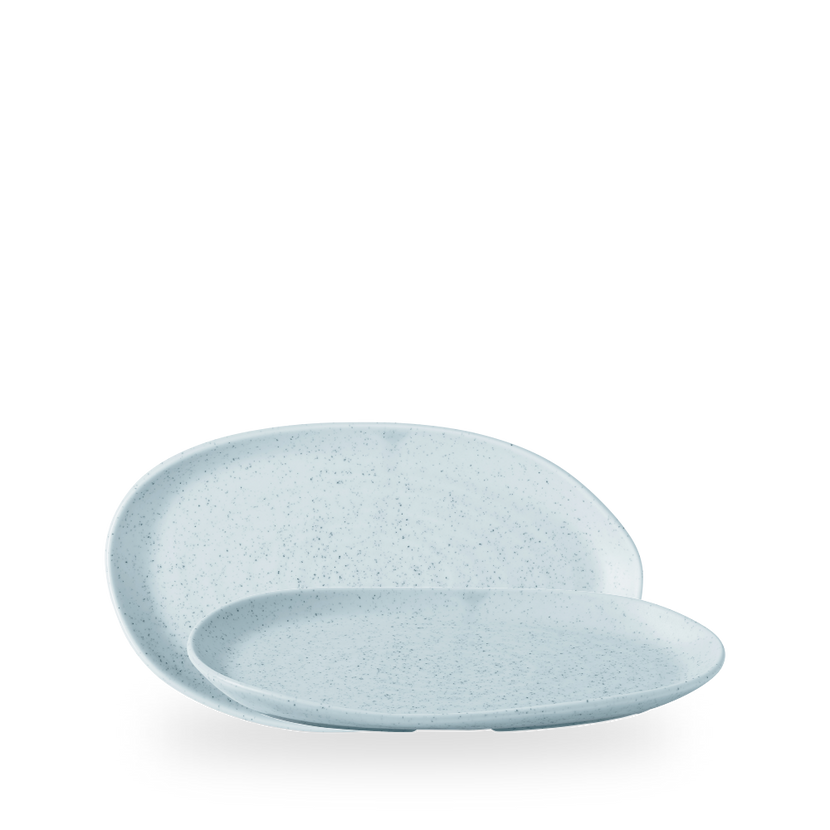 Churchill Stonecast Duck Egg Natural Organic Platter 26 x 15 cm – porseleinen serveerschaal – set van 6 – APS Glass & Bar Supply