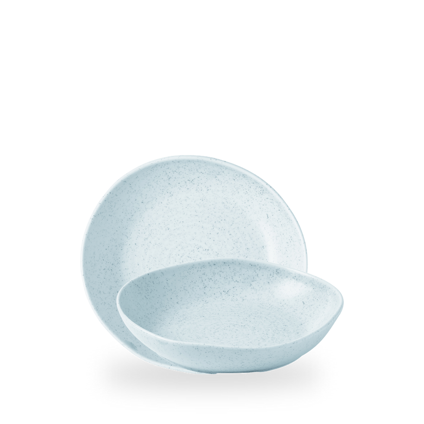 Churchill Stonecast Duck Egg Organic diepe kom 22 cm – eendenblauw porseleinen kom voor soep