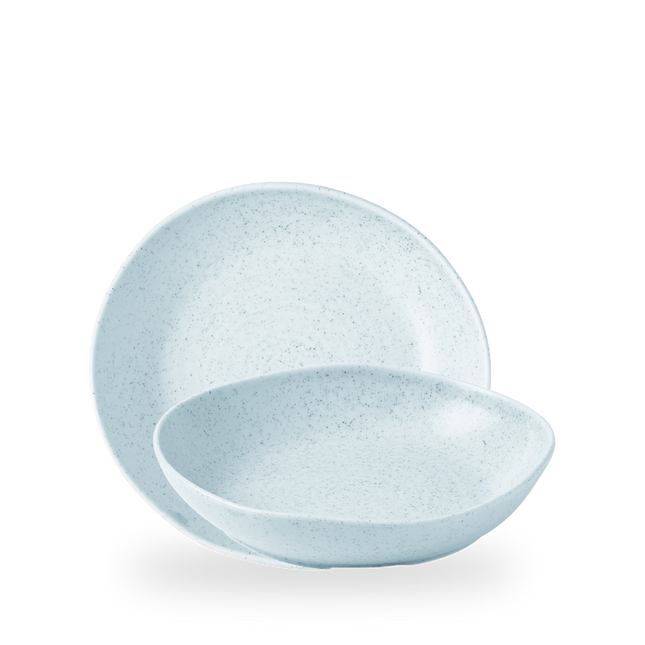 Churchill Stonecast Duck Egg Organic diepe kom 25 cm – eendenblauw porseleinen kom voor soep en salade