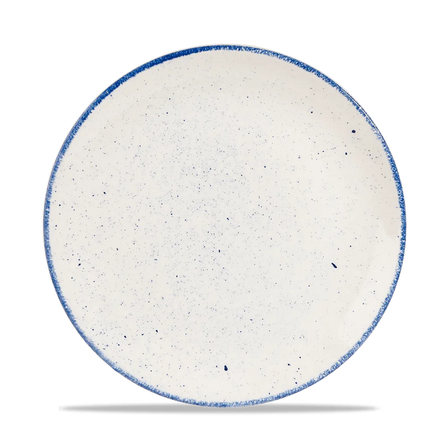 Churchill Stonecast Hints Indigo evolve coupebord Ø 26 cm – diepblauw reactief glazuur bord voor fine dining