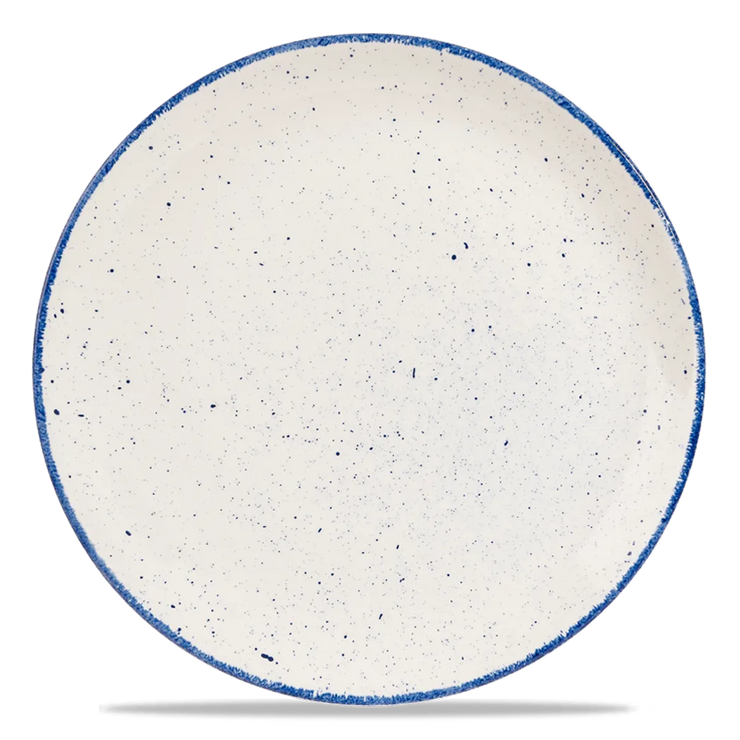 Churchill Stonecast Hints Indigo evolve coupebord Ø 32,4 cm – groot diepblauw porseleinen bord voor restaurants