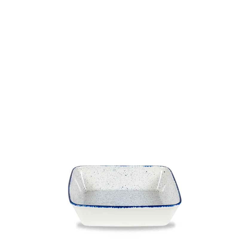Churchill Stonecast Hints Indigo vierkante ovenschaal 25 cm – diepblauwe ovenvaste schaal voor horeca