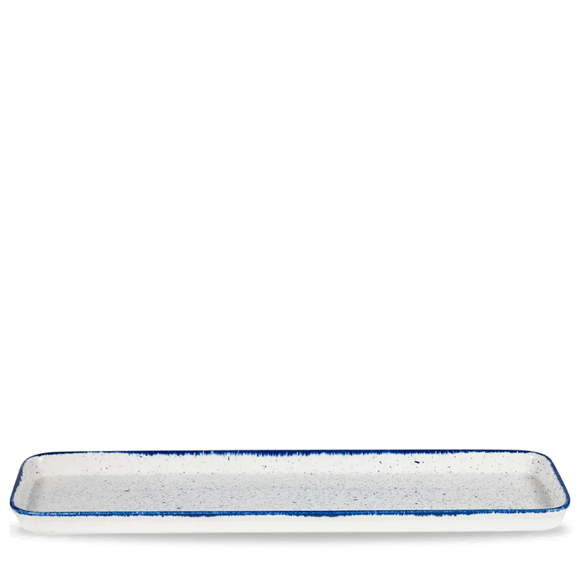 Churchill Stonecast Hints Indigo counterserve schaal 21 x 15 cm – diepblauw serveerplateau voor restaurants
