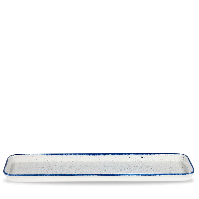 Churchill Stonecast Hints Indigo counterserve schaal 21 x 15 cm – diepblauw serveerplateau voor restaurants