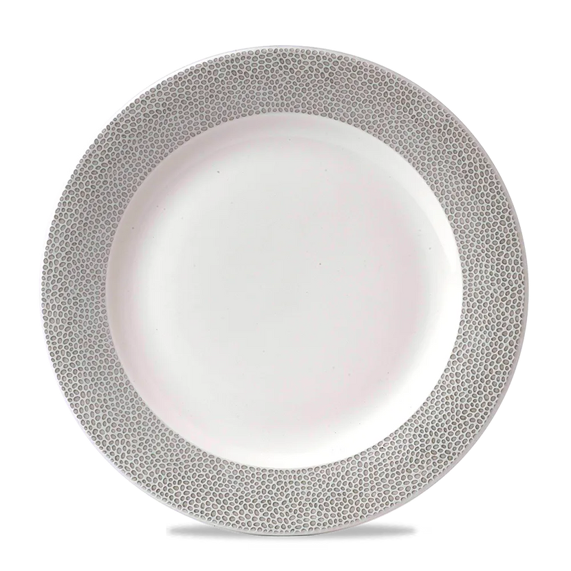 Churchill Isla Spinwash Shale Grey Profile bord brede rand Ø 30 cm – grijs porseleinen bord voor fine dining