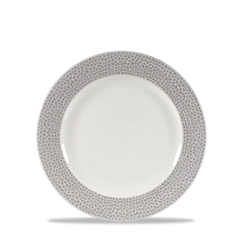 Churchill Isla Spinwash Shale Grey bord Ø 17 cm – klein grijs porseleinen bordje voor fine dining
