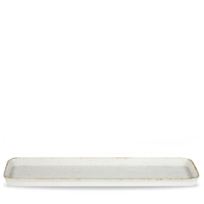 Churchill Stonecast Hints White vlak buffetblad 53 x 15 x 2,5 cm – wit serveerplateau voor restaurants