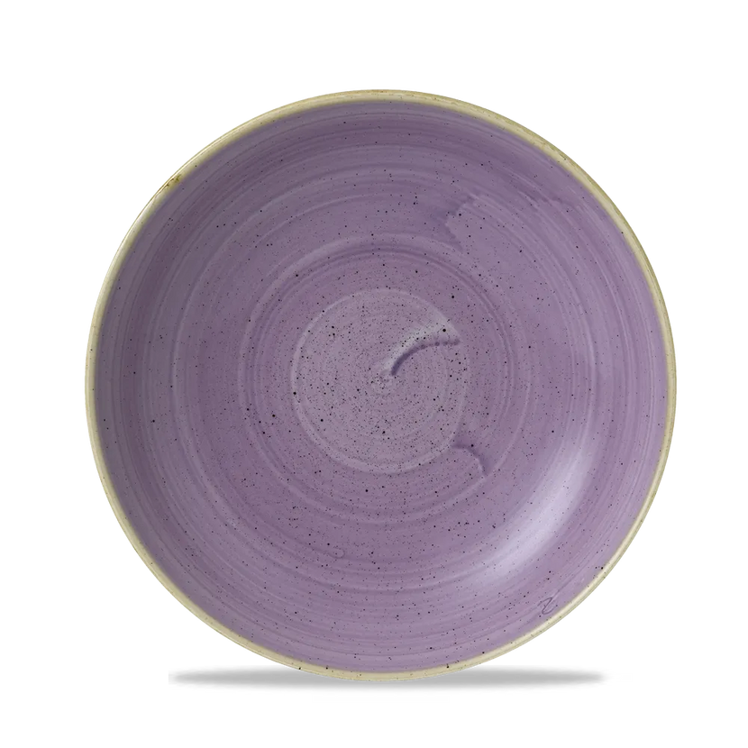 Churchill Stonecast Lavender evolve coupekom Ø 24,8 cm – lila reactief glazuur porseleinen kom voor horeca