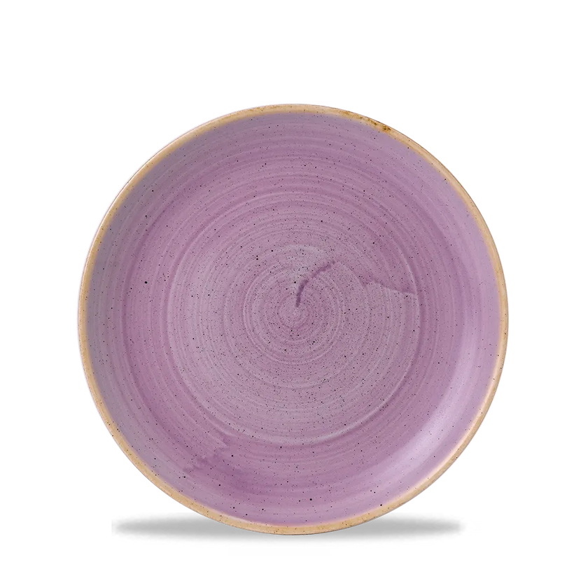 Churchill Stonecast Lavender evolve coupebord Ø 21,7 cm – lila gemarmerd porseleinen bord voor restaurants