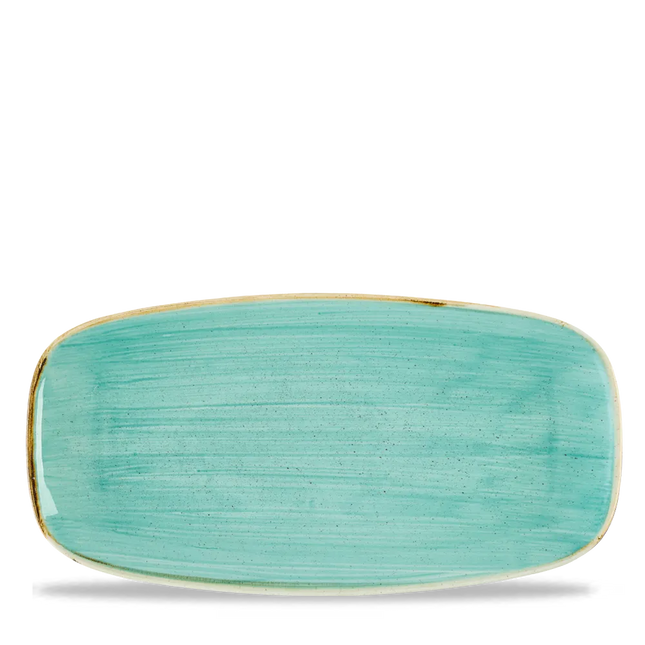 Churchill Stonecast Mint chef's ovaal bord 29,8x15,3 cm – mintgroen bord voor fine dining