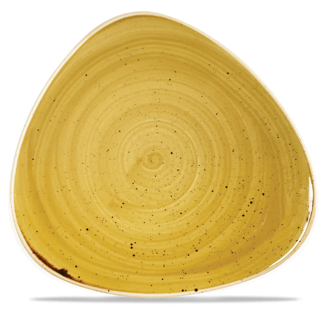 Churchill Stonecast Mustard Lotus bord Ø 30 cm – groot mosterdgeel porseleinen bord voor restaurants