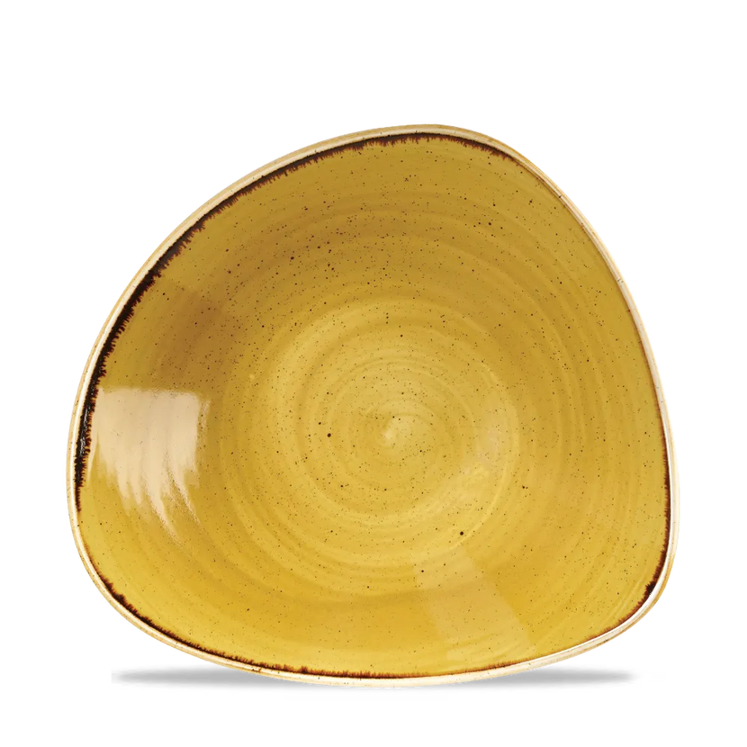 Churchill Stonecast Mustard Lotus kom Ø 23 cm – mosterdgeel porseleinen kom voor horeca