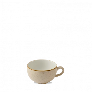 Churchill Stonecast Nutmeg Cream cappuccinokop 227 ml – crème gespikkeld porseleinen koffiekop voor horeca