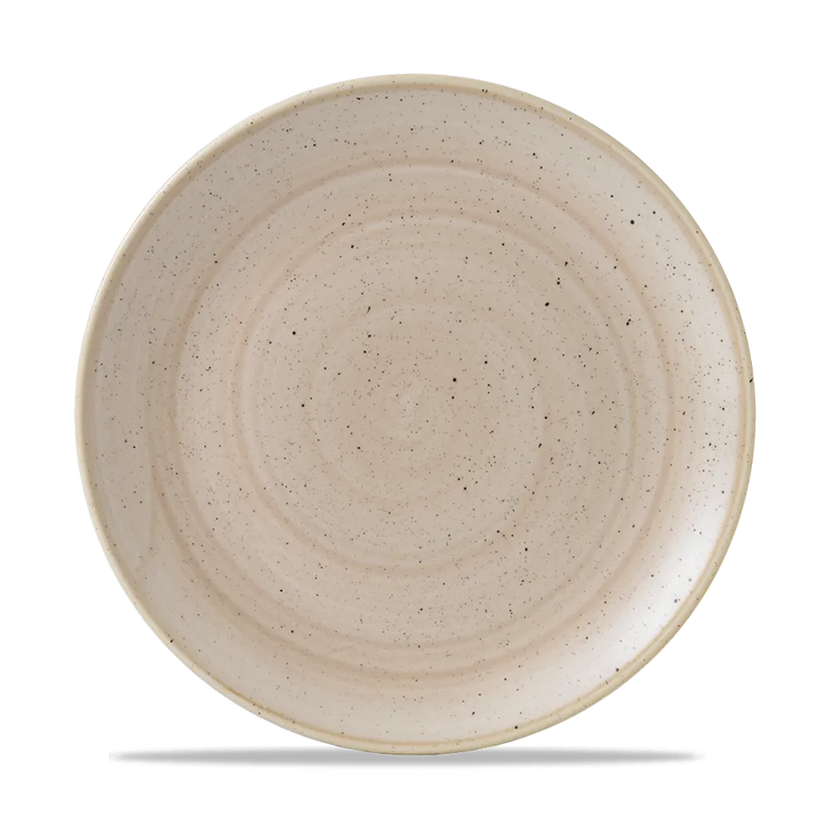 Churchill Stonecast Nutmeg Cream evolve coupebord Ø 26 cm – crèmekleurig reactief glazuur bord voor restaurants