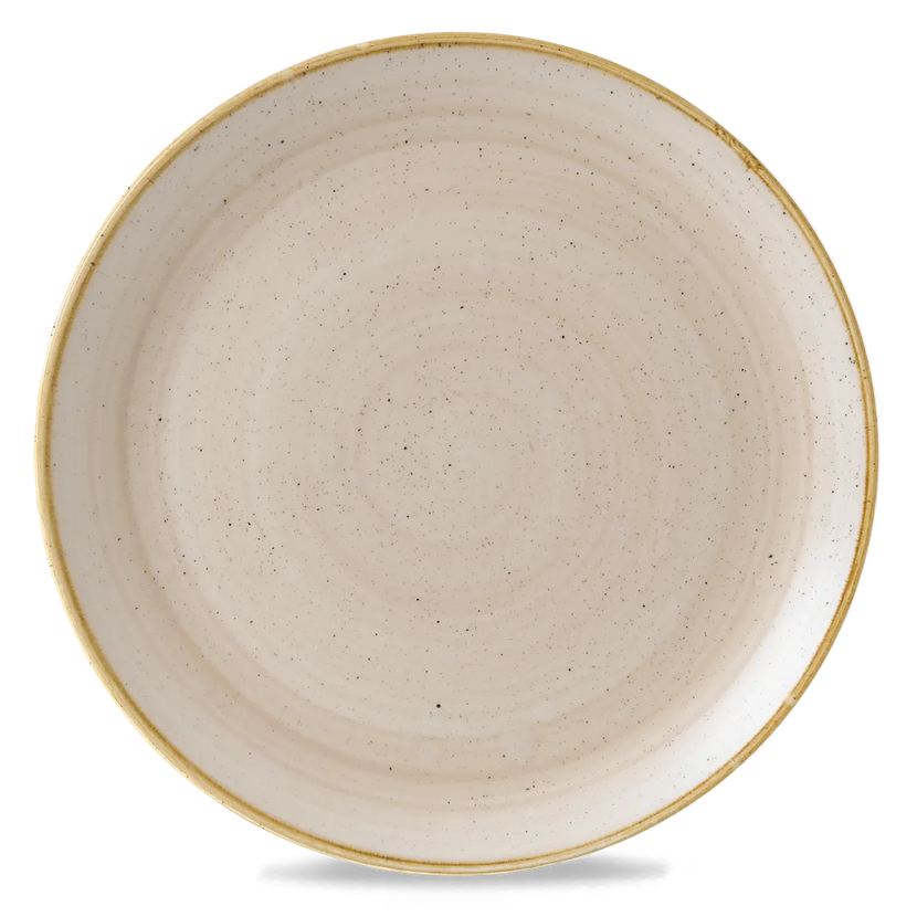 Churchill Stonecast Nutmeg Cream evolve coupebord Ø 32,4 cm – groot crèmekleurig bord voor fine dining