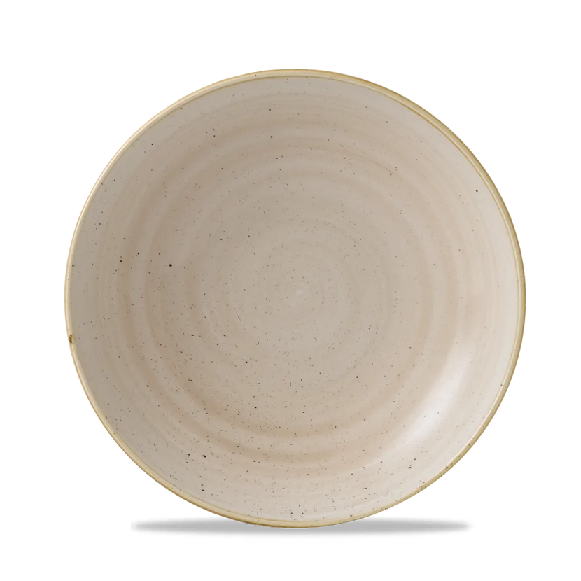 Churchill Stonecast Nutmeg Cream evolve coupekom Ø 25 cm – crèmekleurig reactief glazuur kom voor horeca