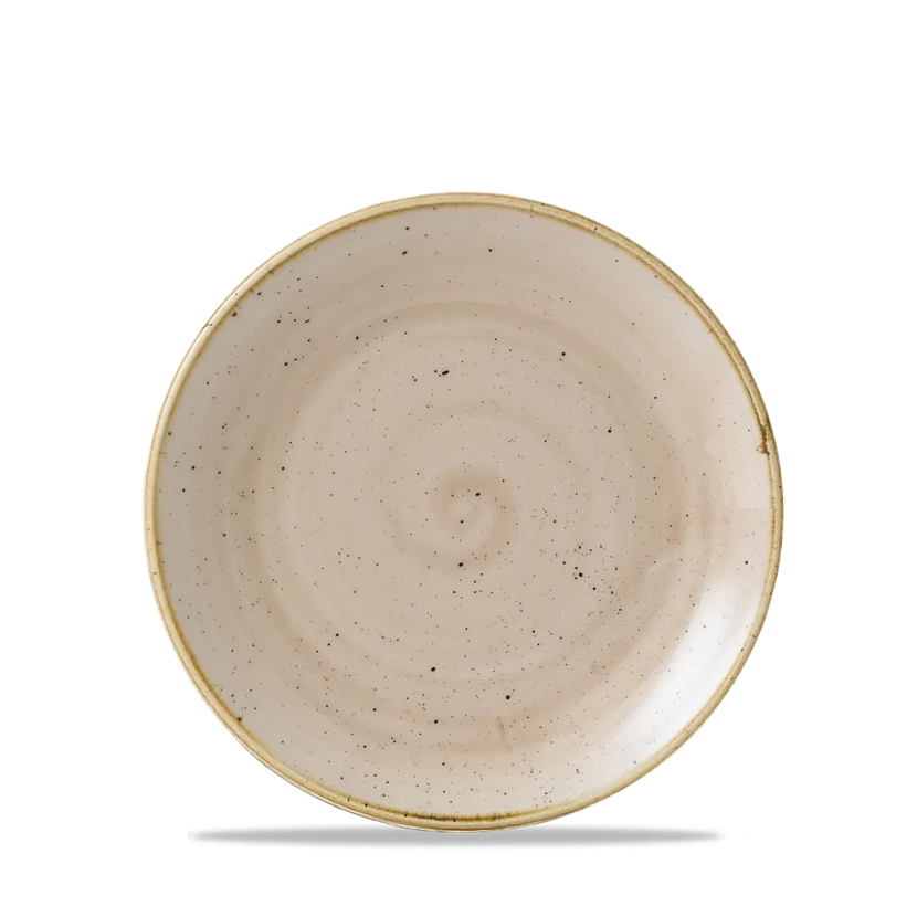 Churchill Stonecast Nutmeg Cream evolve coupebord Ø 17 cm – klein crèmekleurig porseleinen bordje voor fine dining