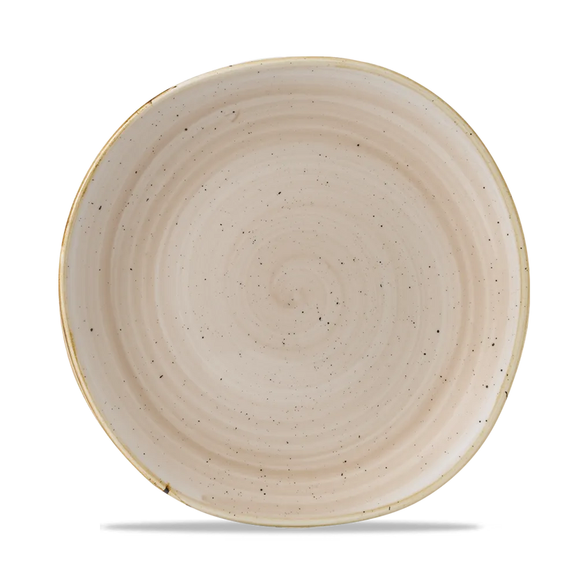 Churchill Stonecast Nutmeg Cream rond bord met rand Ø 26,4 cm – crèmekleurig porseleinen bord voor restaurants