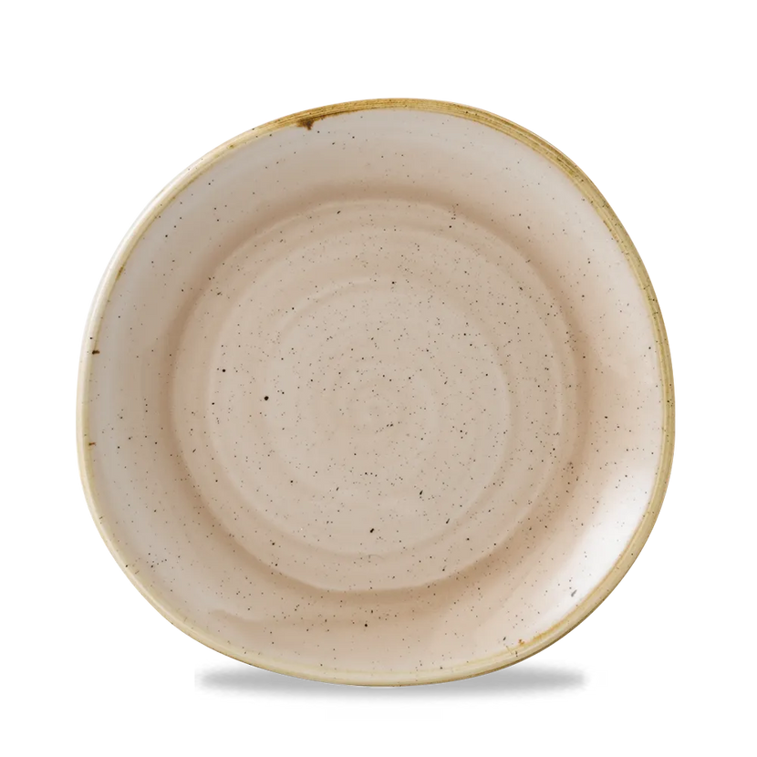 Churchill Stonecast Nutmeg Cream rond bord met rand Ø 21 cm – crèmekleurig porseleinen bord voor restaurants