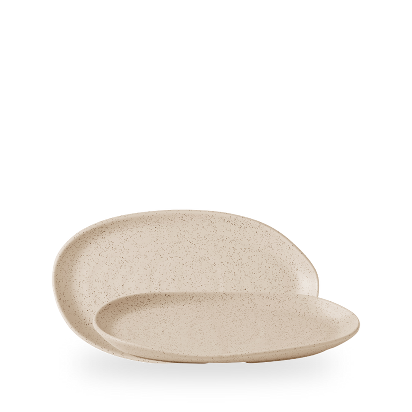 Churchill Stonecast Nutmeg Cream Organic serveerschaal 26 x 15 cm – nootmuskaatcrème porseleinen schaal voor bijgerechten