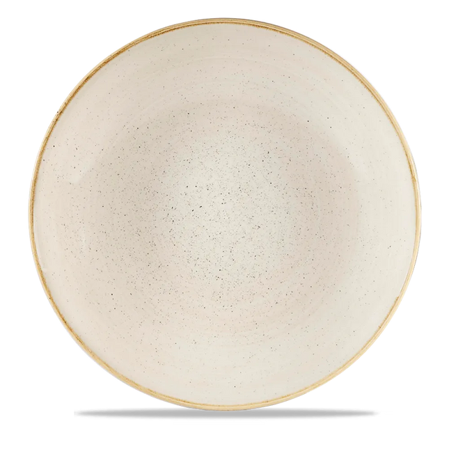Churchill Stonecast Nutmeg Cream grote coupekom Ø 30 cm – crèmekleurig gemarmerd kom voor fine dining