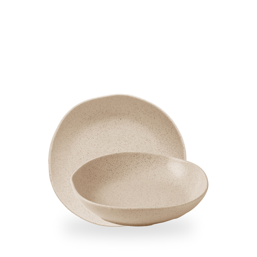 Churchill Stonecast Nutmeg Cream Organic diepe kom 22 cm – nootmuskaatcrème porseleinen kom voor soep