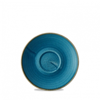 Churchill Stonecast Java Blue cappuccinoschotel Ø 15,6 cm – blauw gespikkeld porseleinen schotel voor cafés