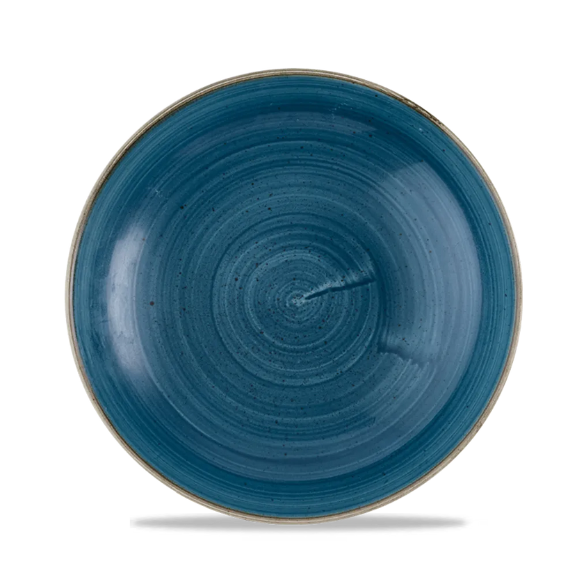 Churchill Stonecast Java Blue coupe kom Ø 24,8 cm – ruime blauwe serveerkom voor horeca
