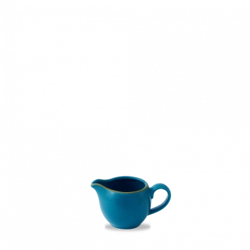 Churchill Stonecast Java Blue kannetje 114 ml – blauw gespikkeld porseleinen melkkannetje voor horeca