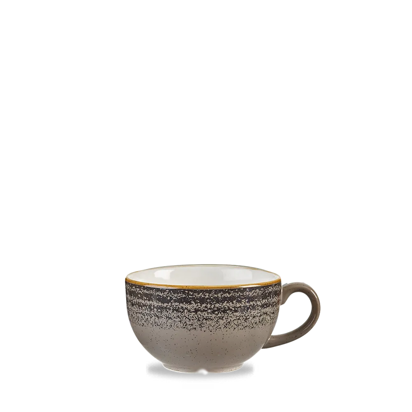 Churchill Studio Prints Charcoal Black cappuccino kopje 237 ml – zwart porseleinen kopje voor café en horeca