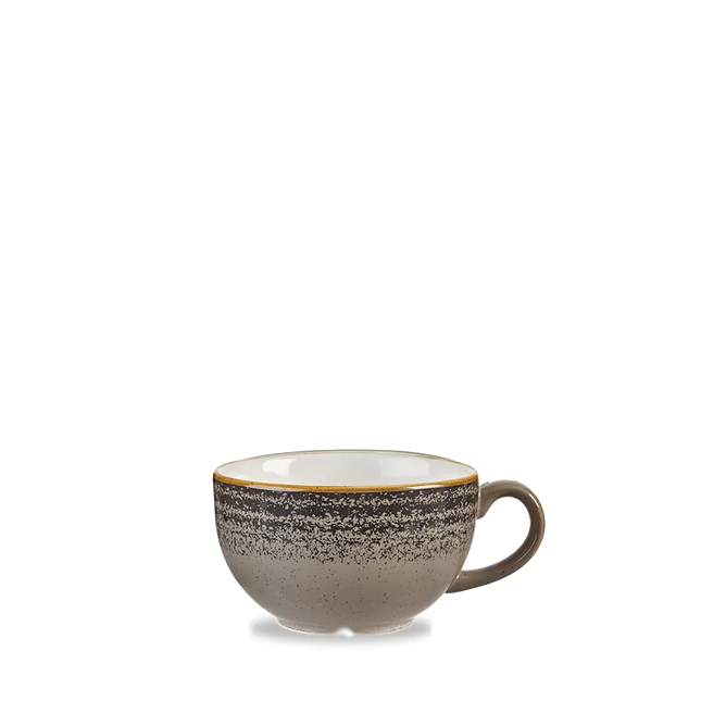Churchill Studio Prints Charcoal Black cappuccino kopje 237 ml – zwart porseleinen kopje voor café en horeca