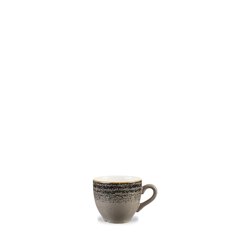 Churchill Studio Prints Charcoal Black espressokopje 104 ml – zwart porseleinen kopje voor bar en café