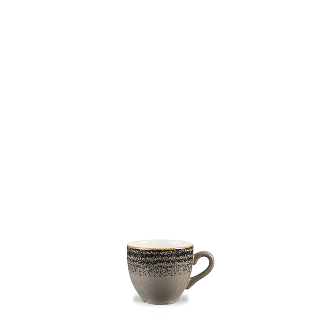 Churchill Studio Prints Charcoal Black espressokopje 104 ml – zwart porseleinen kopje voor bar en café