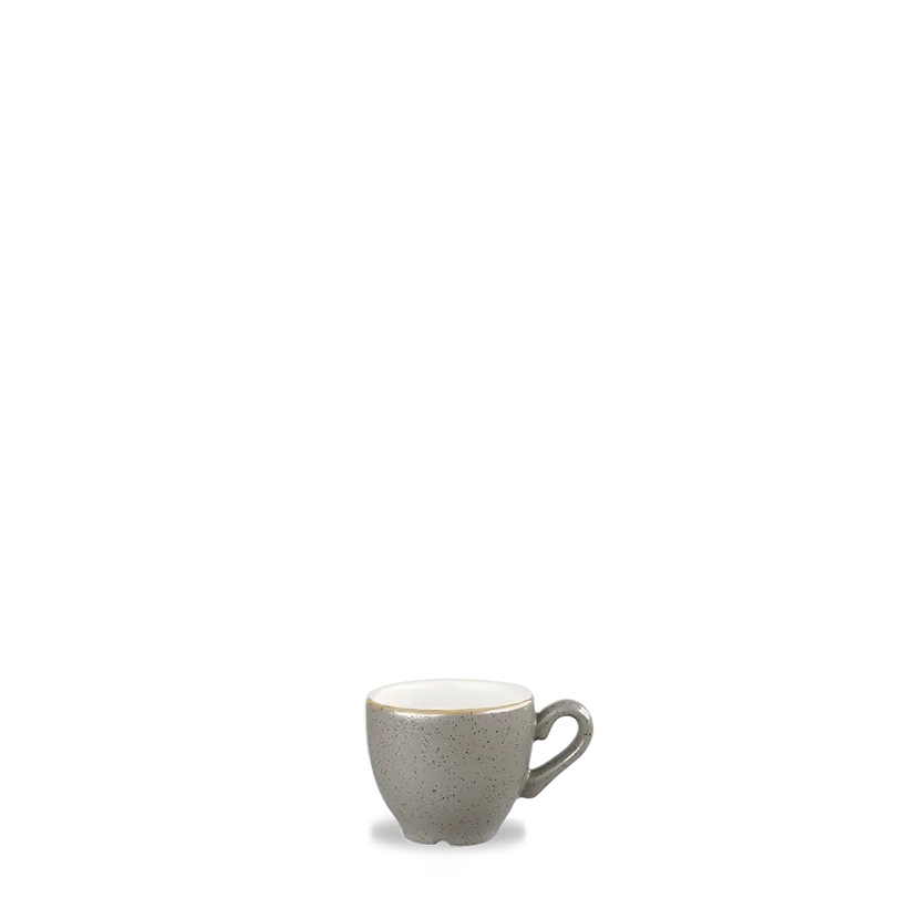 Churchill Stonecast Grey espressokopje 104 ml – grijs porseleinen kopje voor bar en café
