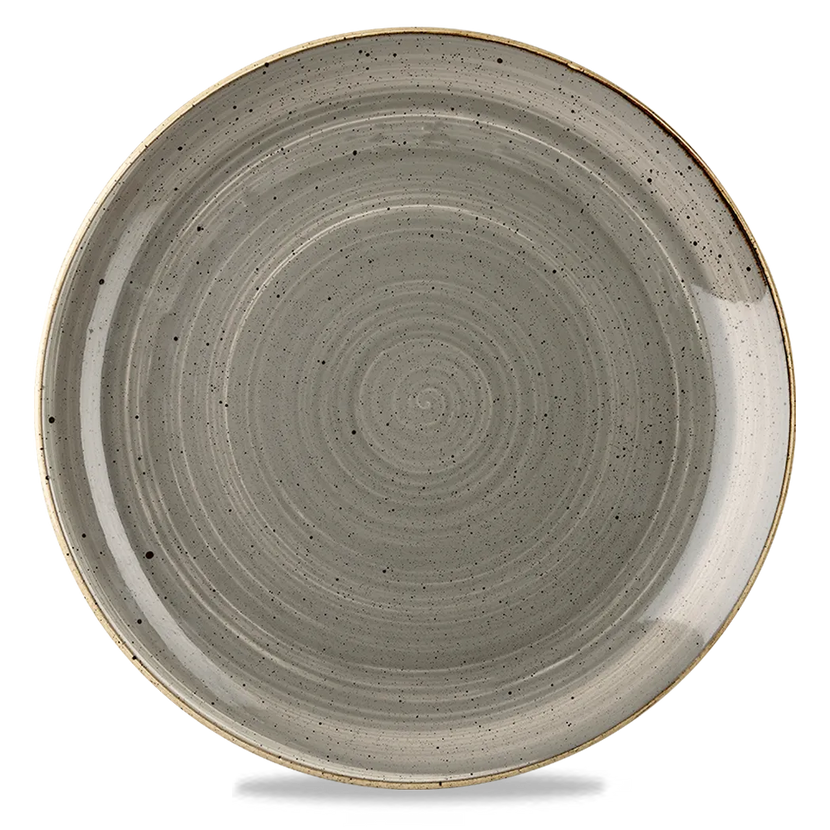 Churchill Stonecast Grey evolve coupebord Ø 30 cm – groot grijs porseleinen bord voor horeca