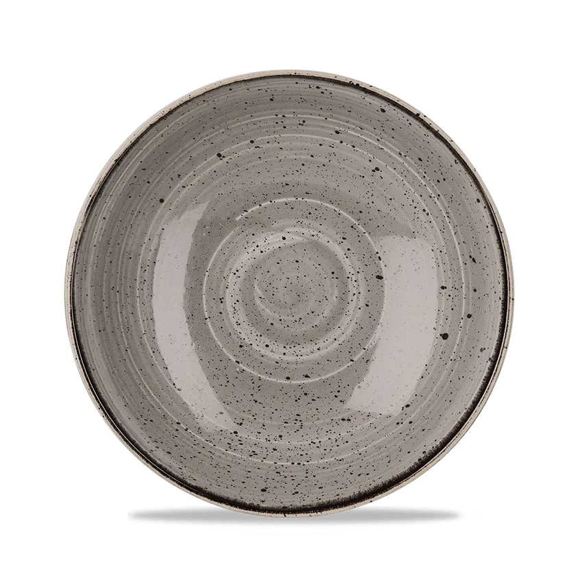 Churchill Stonecast Grey evolve coupekom Ø 25 cm – grijs reactief glazuur kom voor fine dining