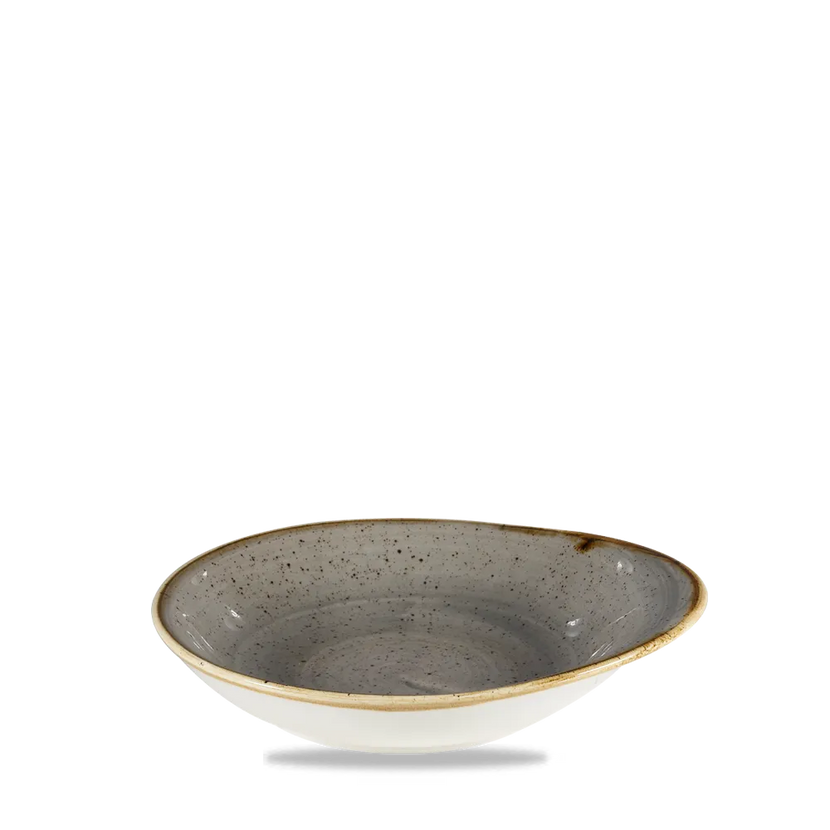 Churchill Stonecast Grey ronde schaal 18,5 x 16,8 cm – grijs porseleinen schaal voor restaurants