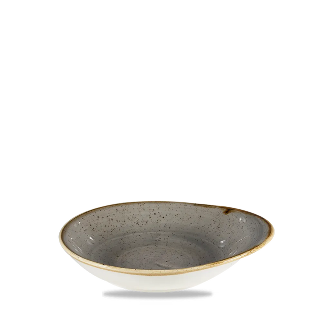 Churchill Stonecast Grey ronde schaal 18,5 x 16,8 cm – grijs porseleinen schaal voor restaurants