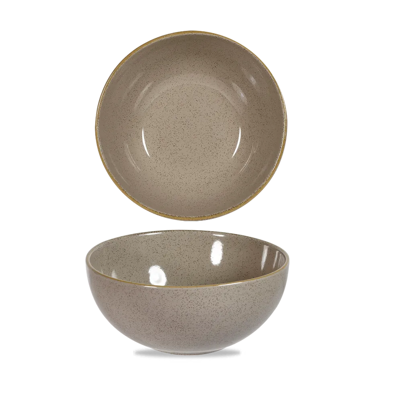 Churchill Stonecast Grey noedelkom 1242 ml – grote grijs porseleinen kom voor Aziatische horeca