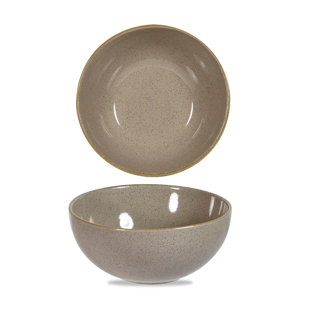 Churchill Stonecast Grey noedelkom 1242 ml – grote grijs porseleinen kom voor Aziatische horeca