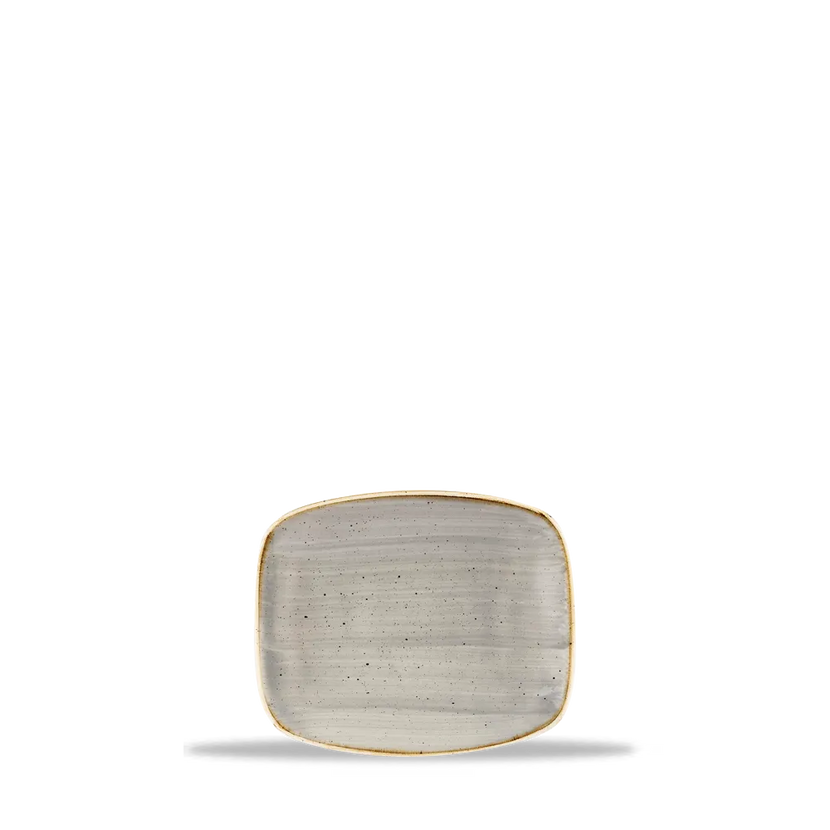 Churchill Stonecast Grey ovaal chefsbordje 6 x 13 cm – klein grijs presentatiebordje voor fine dining