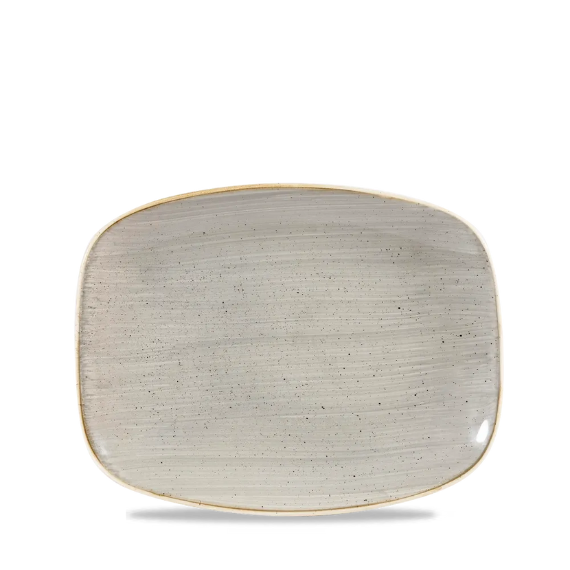 Churchill Stonecast Grey ovaal chefsbord 26,1 x 20,2 cm – grijs porseleinen bord voor horeca