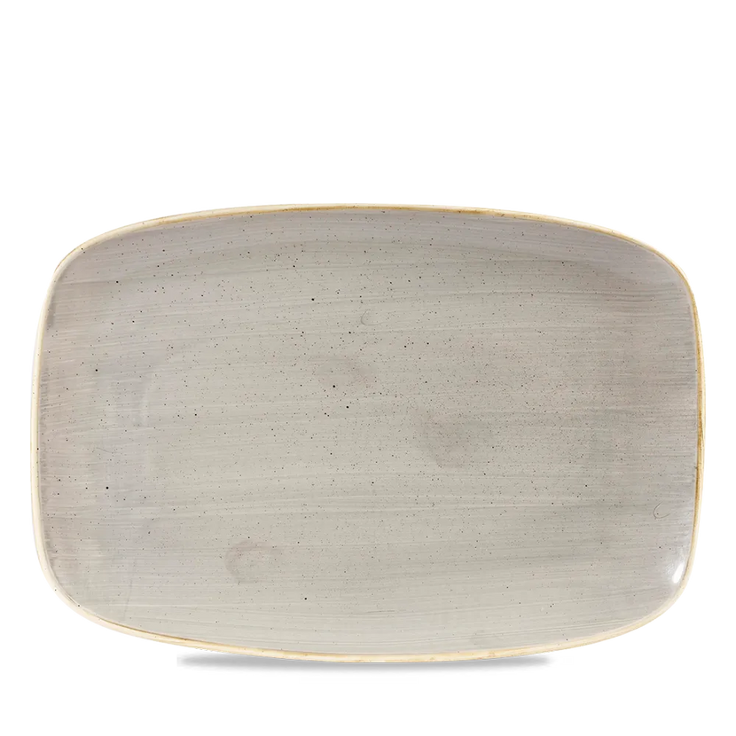 Churchill Stonecast Grey ovaal chefsbord 30 x 19,9 cm – groot grijs porseleinen bord voor fine dining